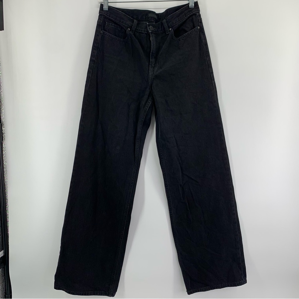 Black Uniqlo wide leg jeans